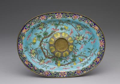 图片[2]-Gilt copper cup and saucer with painted enamel rendering of the happiness and longevity motif, Yongzheng reign (1723-1735), Qing dynasty-China Archive